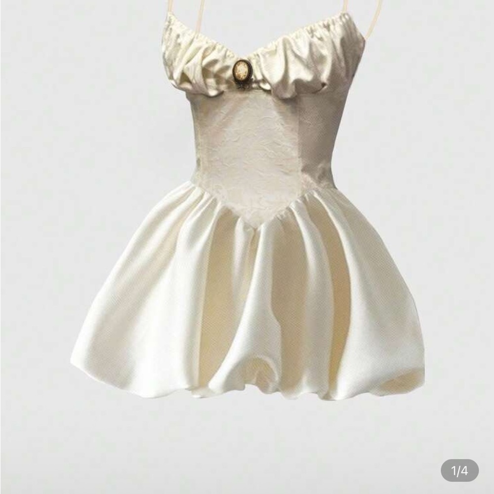 SHEIN Cream Mini Dress